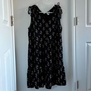 Susina Mini Dress - Black Floral Print